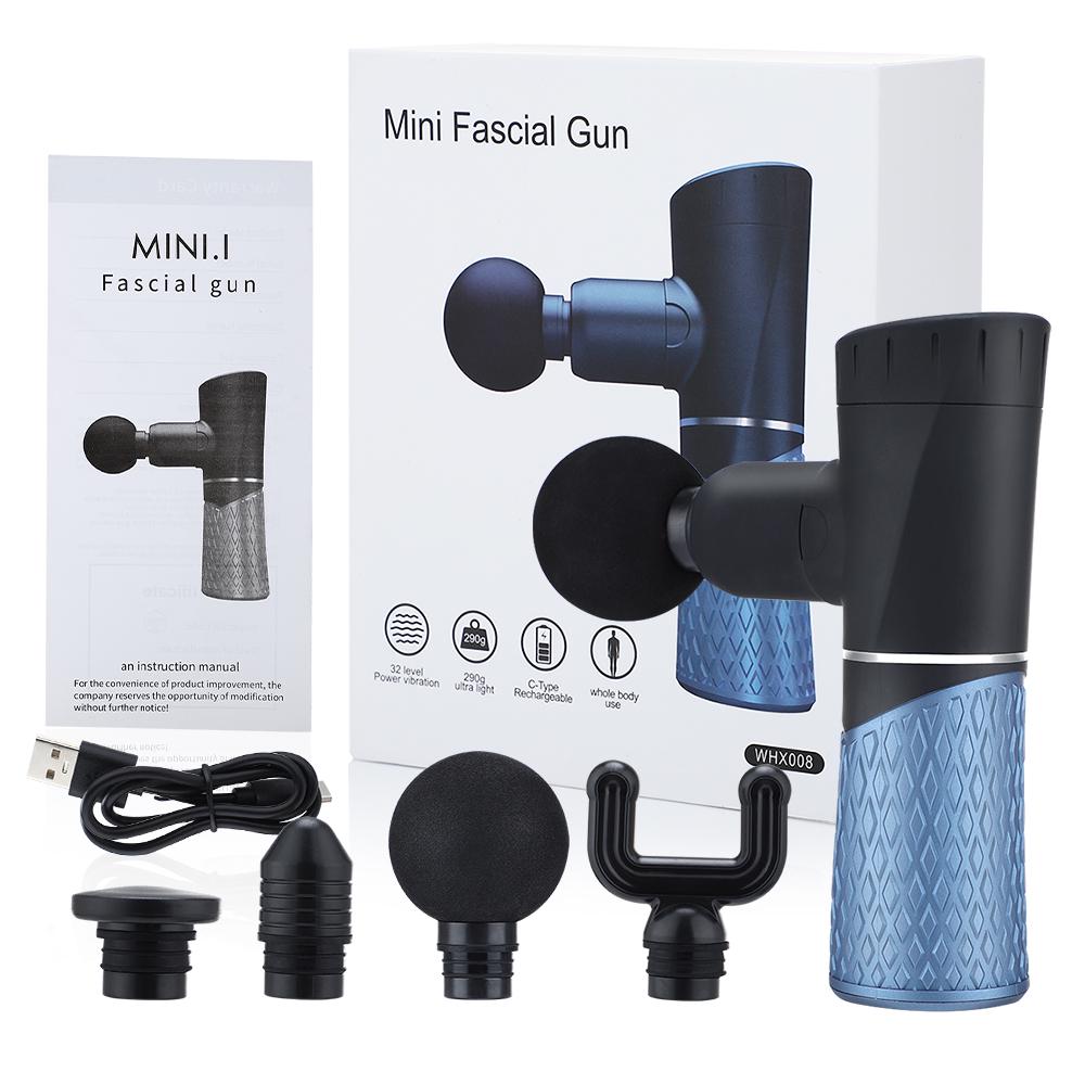 Перкуссионный портативный массажер для тела и мышц Fascial Gun WHX008 - фото 4