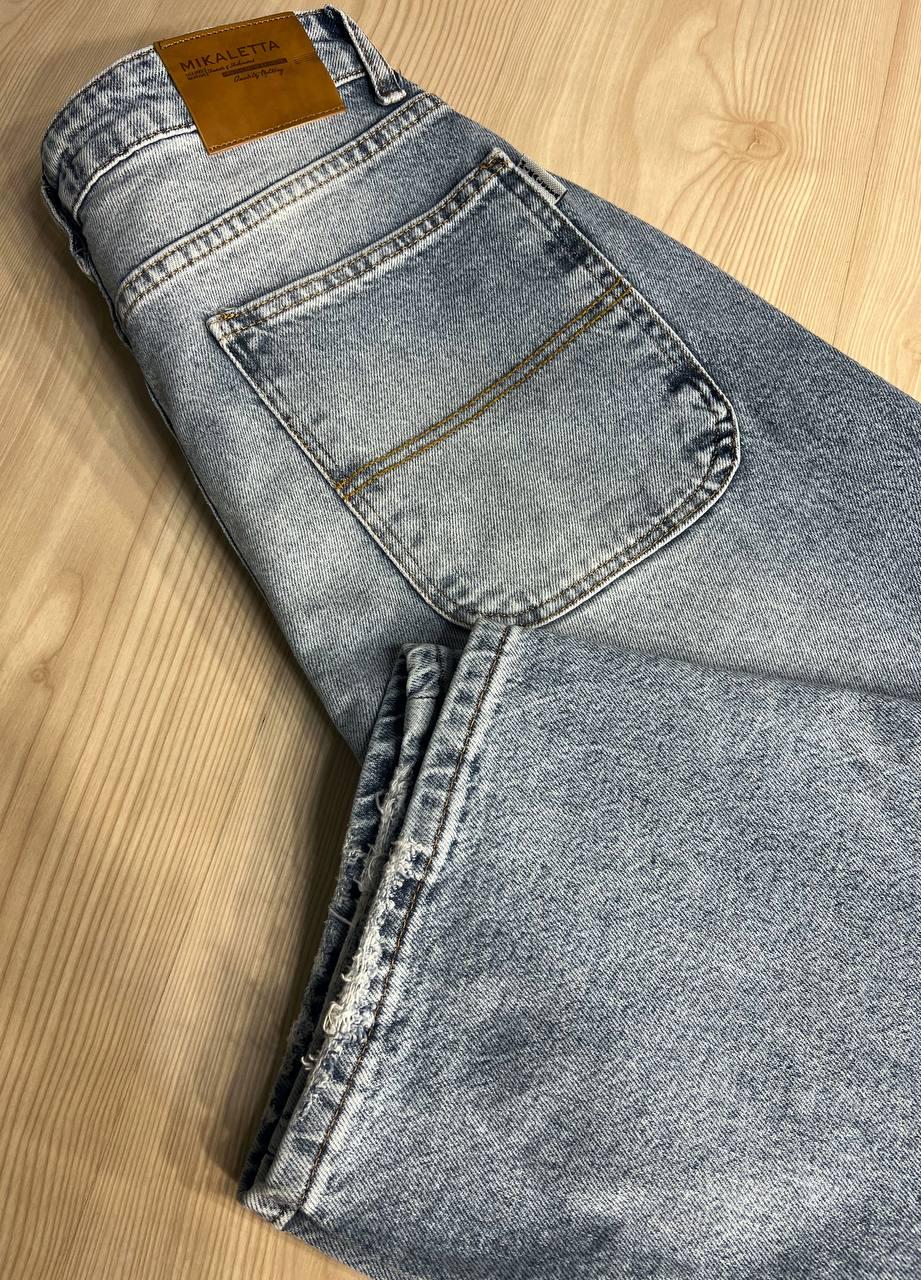 Джинси жіночі Mikaletta 9505 SKATER BALON jeans широкий крій банани косі кишені р. 29 Блакитний (3859) - фото 10 Джинси жіночі Mikaletta 9505 SKATER BALON jeans широкий крій банани косі кишені р. 29 Блакитний (3859) - фото 10