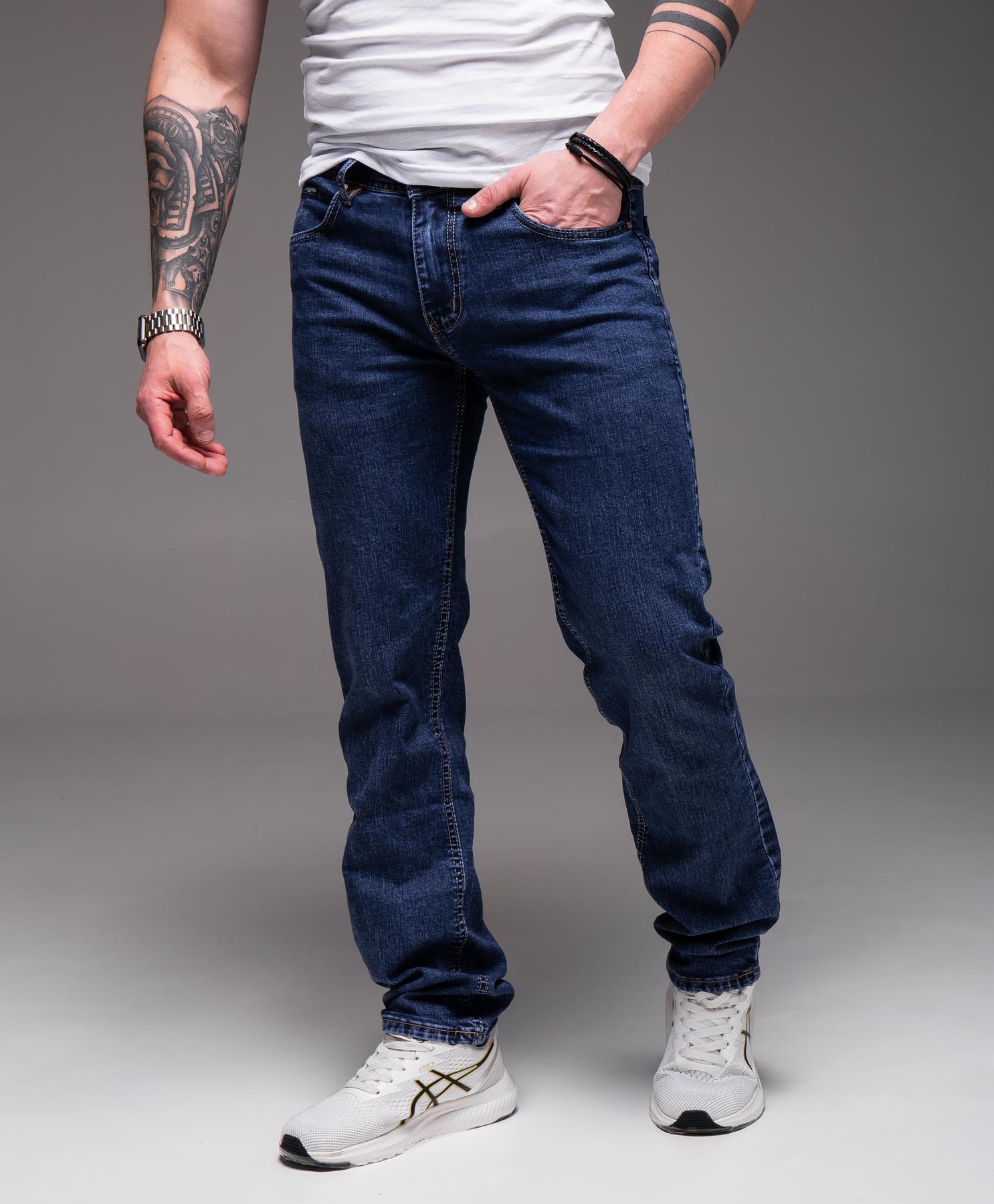 Джинсы мужские WG прямого кроя р. 34 Темно-синий (2373/5) - фото 3 Джинсы мужские WG прямого кроя р. 34 Темно-синий (2373/5) - фото 3