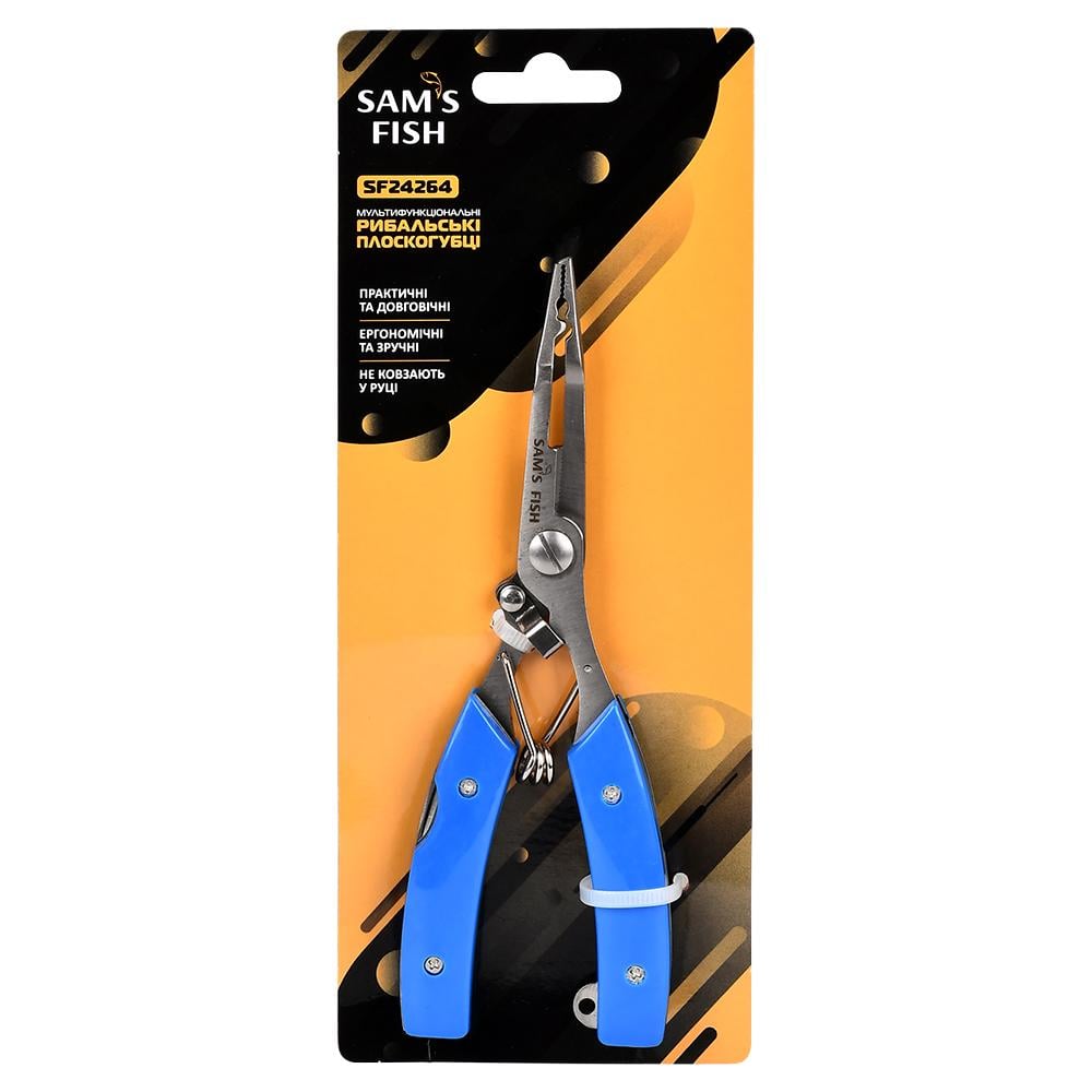 Плоскогубцы рыболовные Sams Fish сталь 16,3 см (SF24264)