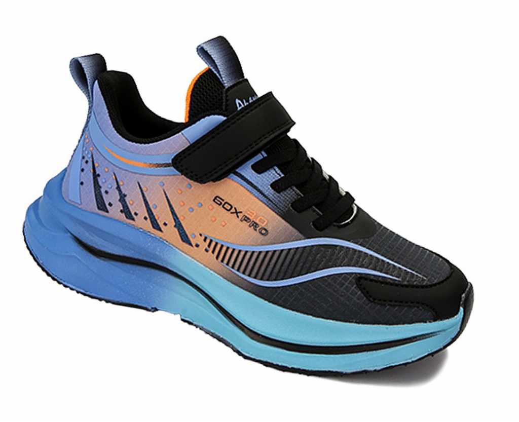 Кроссовки для мальчиков 2738 в сетку р. 32 Сине-оранжевый