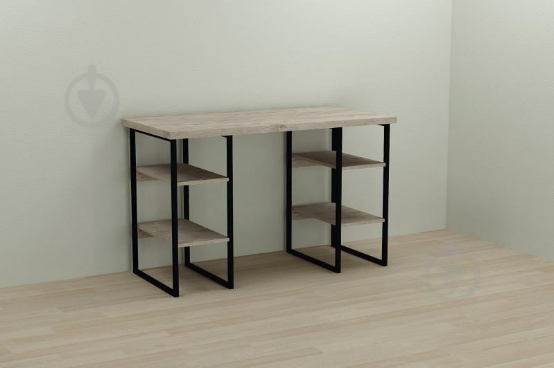 Компьютерный стол Ferrum-decor Карэн 75x140x70 черный ДСП Дуб Шервуд 32мм Компьютерный стол Ferrum-decor Карэн 75x140x70 черный ДСП Дуб Шервуд 32мм