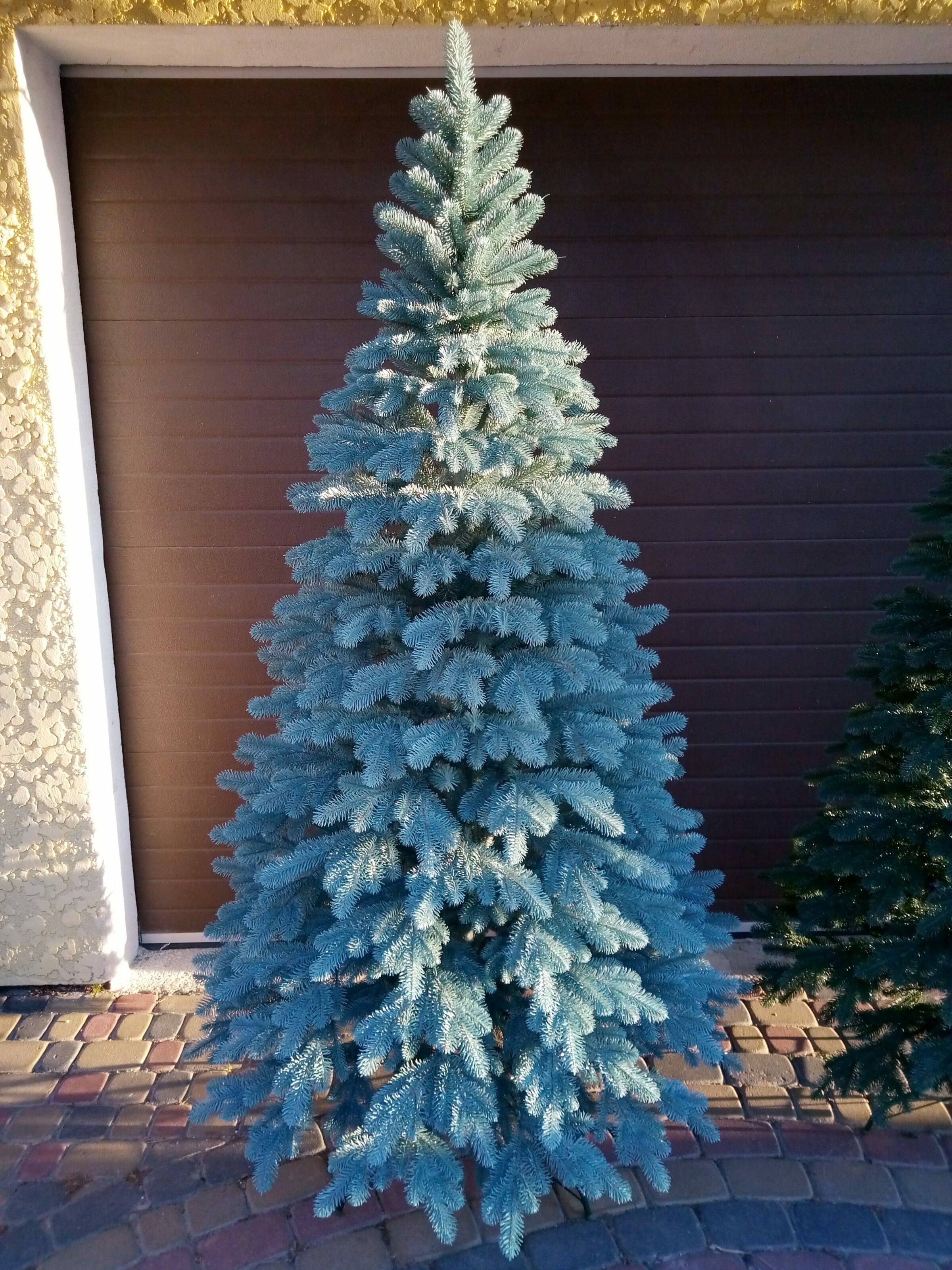 Ялинка лита штучна Хатинка Елітна з металевою розбірною підставкою 2,10 м Блакитний (ЕлітГ-210) - фото 1 Ялинка лита штучна Хатинка Елітна з металевою розбірною підставкою 2,10 м Блакитний (ЕлітГ-210) - фото 1