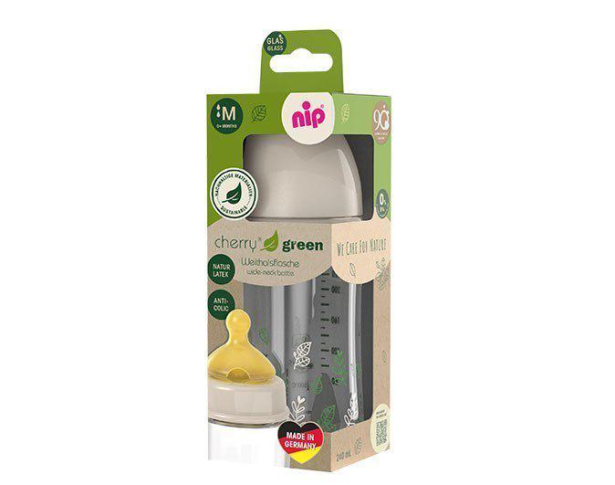 Бутылочка антиколиковая Nip GREEN Вишенка 260 мл Бежевый (143279) - фото 2