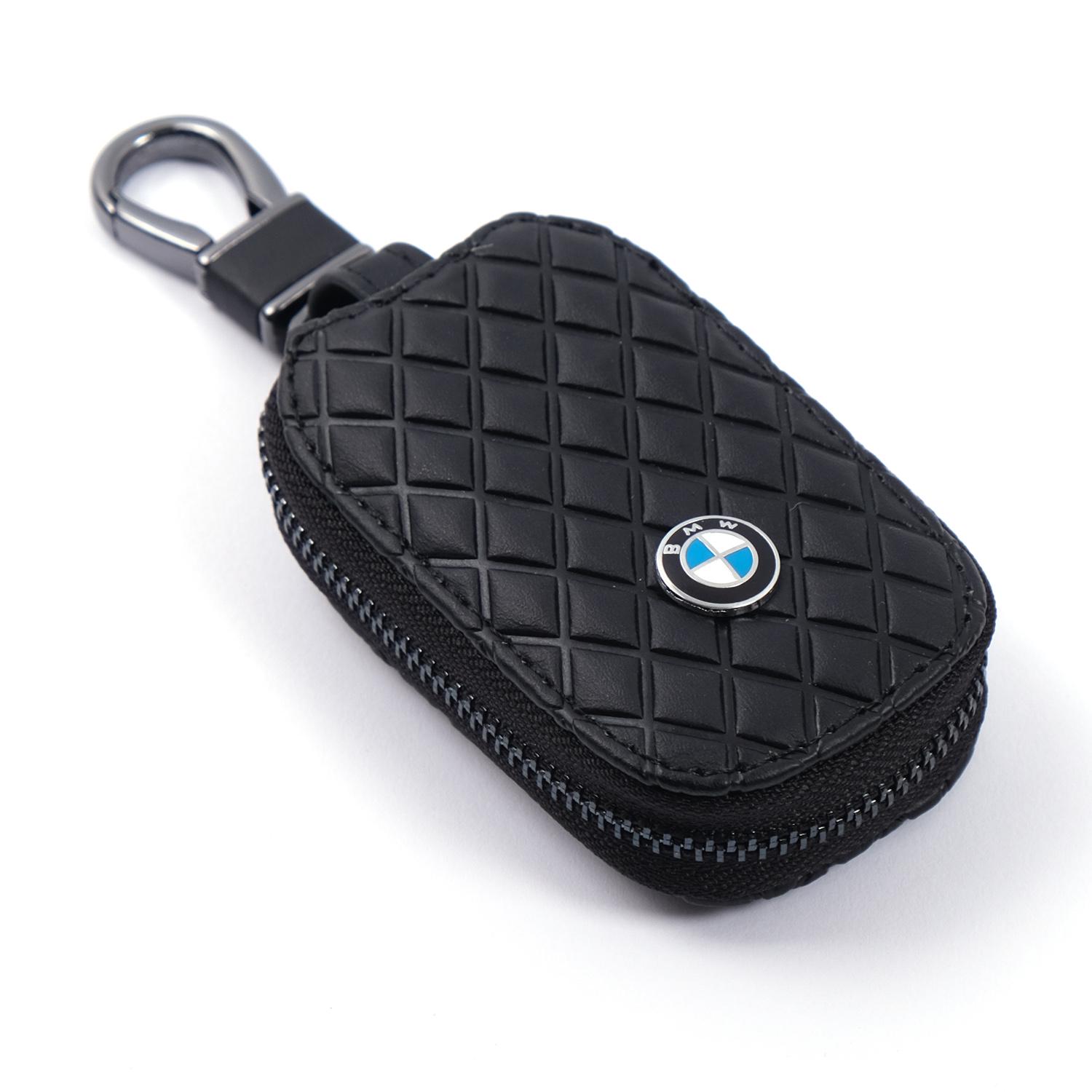 Чохол для ключів з карабіном BMW екошкіра ромб (456724)
