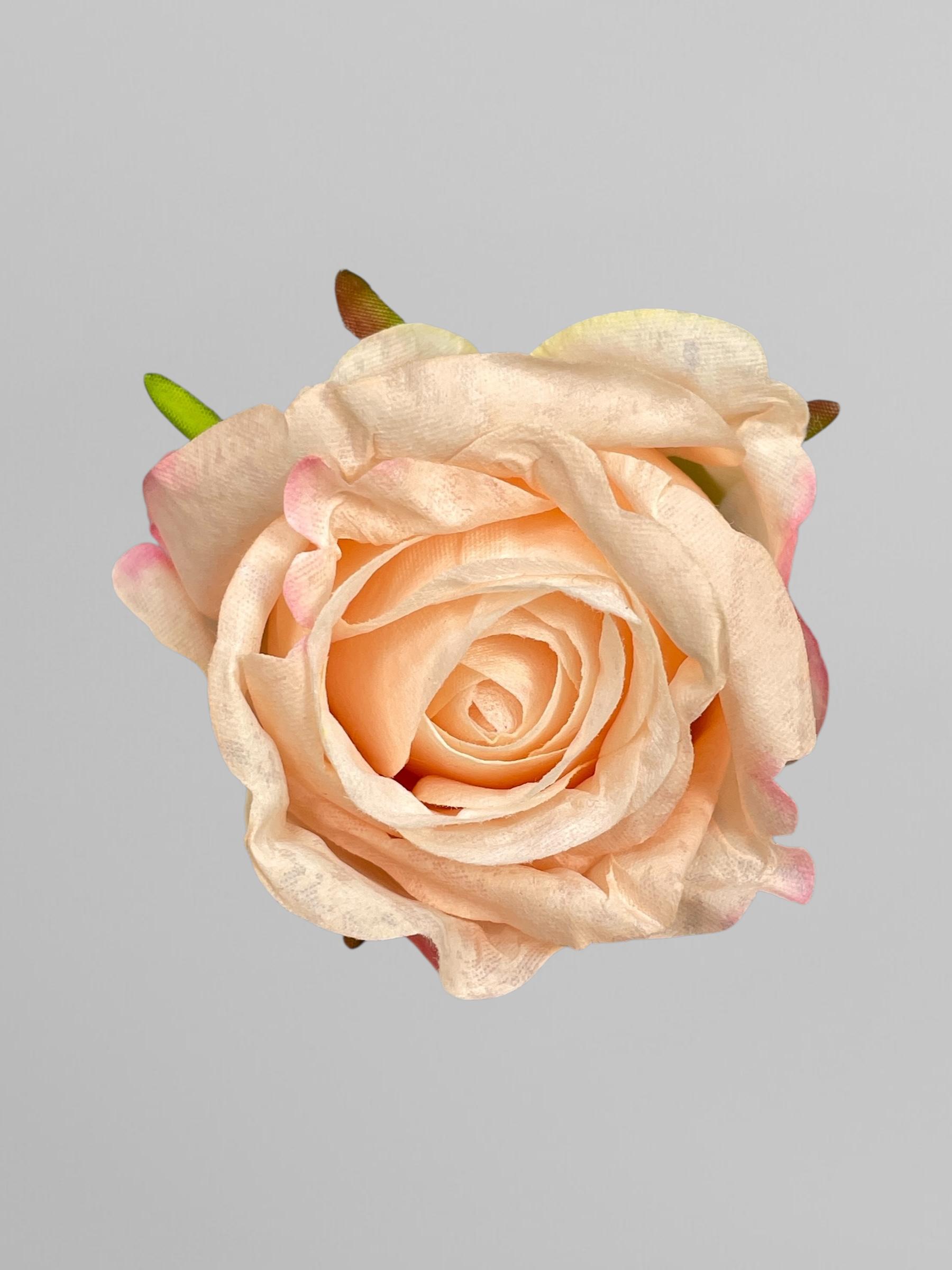 Искусственная головка розы S 5 см Персиковый (К02110)