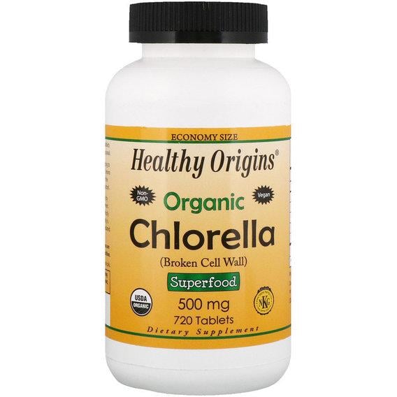 Хлорелла Healthy Origins Organic Chlorella Superfood 500 мг720 Tabs (HO88428)