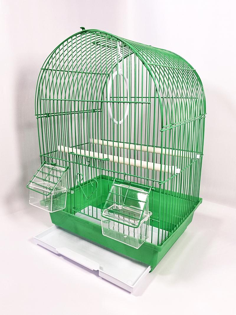 Клетка для птиц A100 эмаль 30х23х39 см Зеленый (1576green) - фото 1 Клетка для птиц A100 эмаль 30х23х39 см Зеленый (1576green) - фото 1