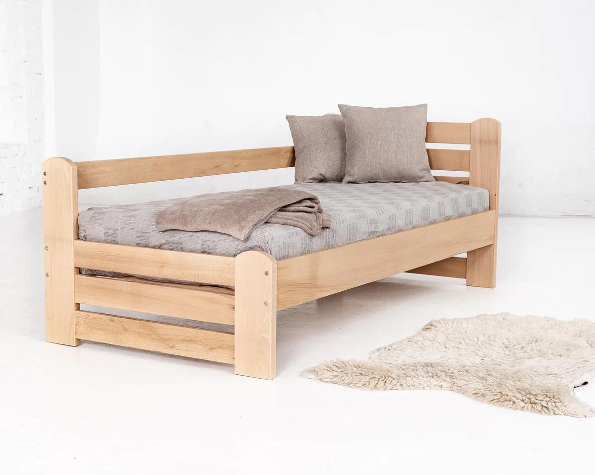 ᐉ Кровать односпальная Woodman Country из массива дерева с защитной ...