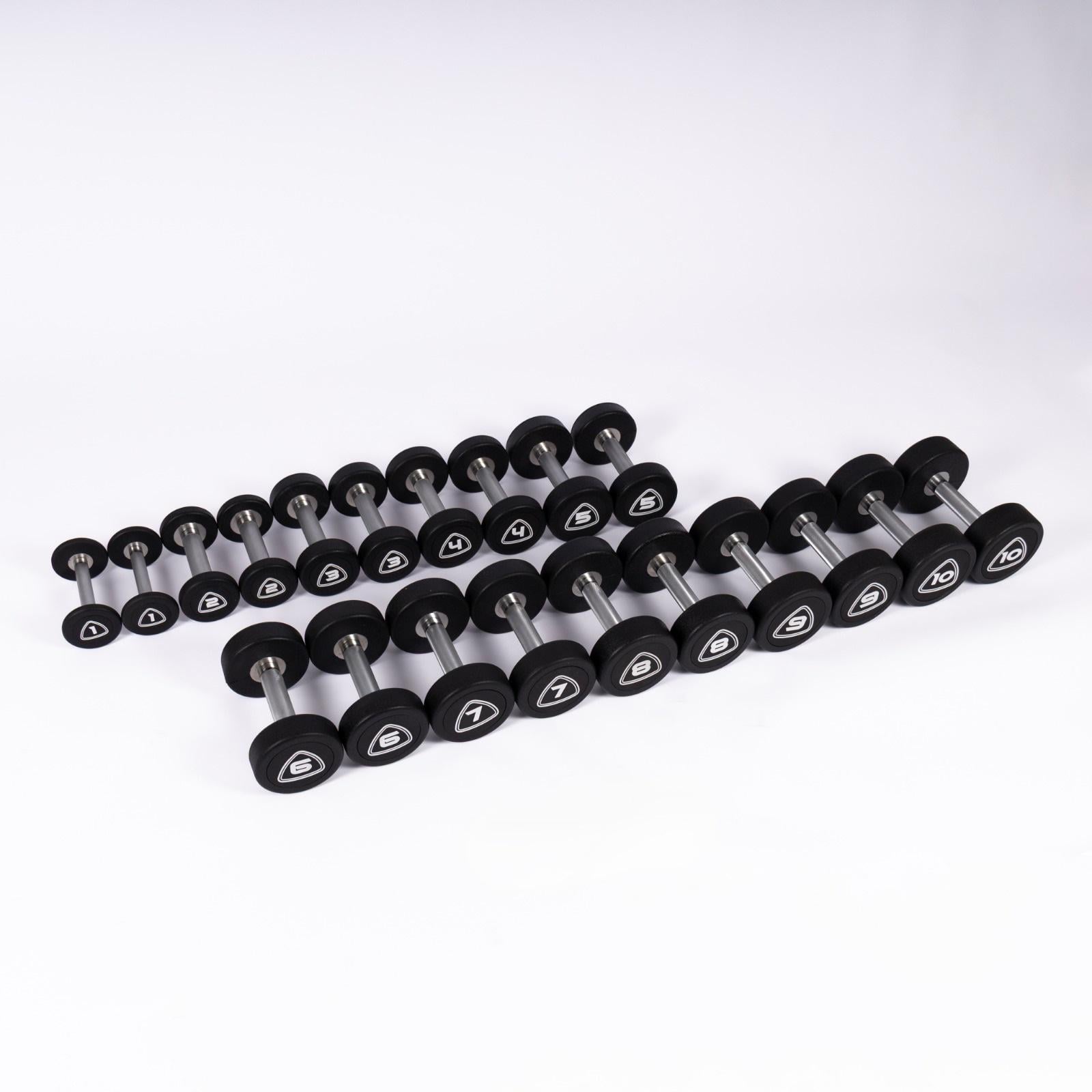 Гантельный ряд Generation Fitness FF55UR с полиуретановым покрытием 10 пар 1-10 кг (34554792)