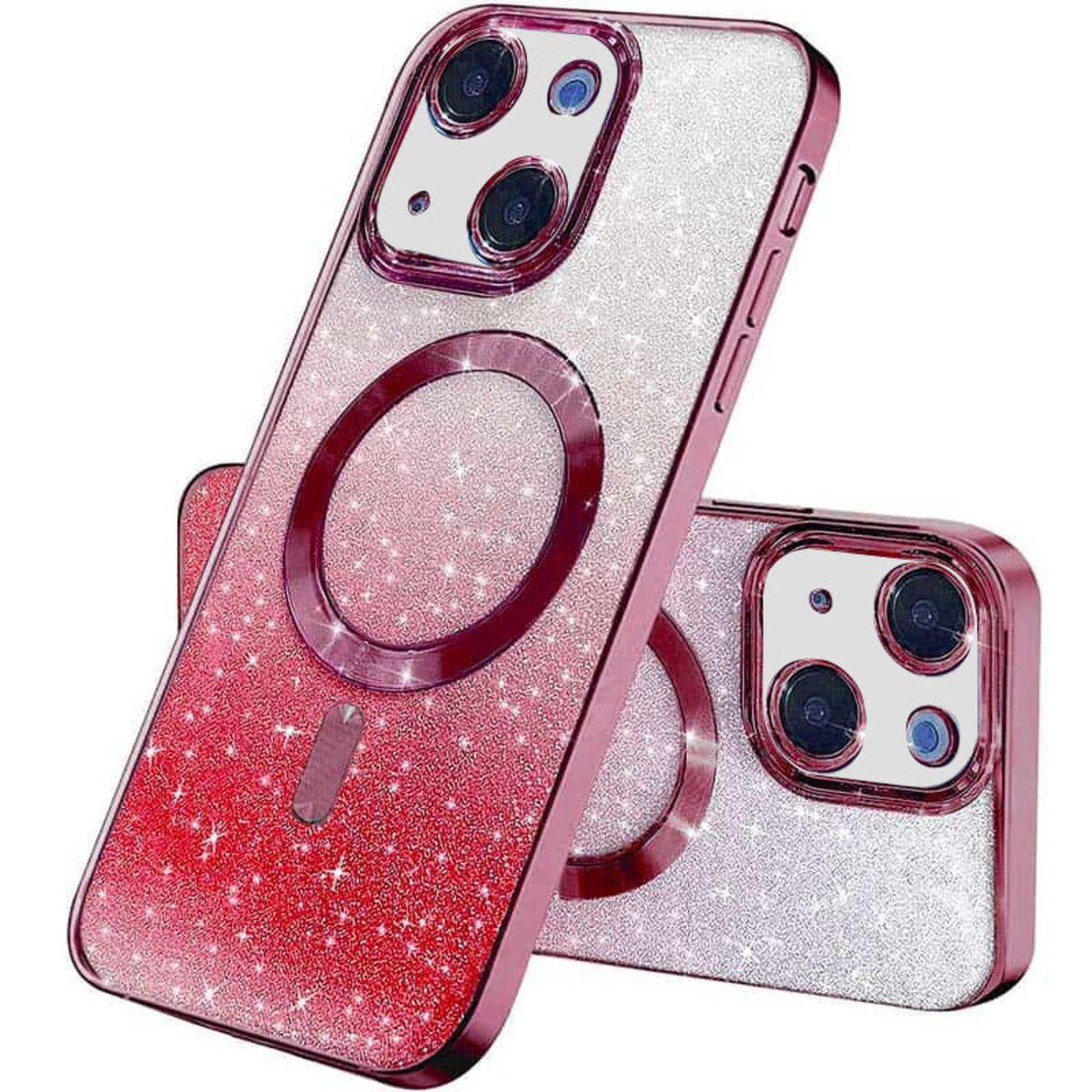 Противоударный чехол Cosmic CD Shiny Magnetic для Apple iPhone 14 красный