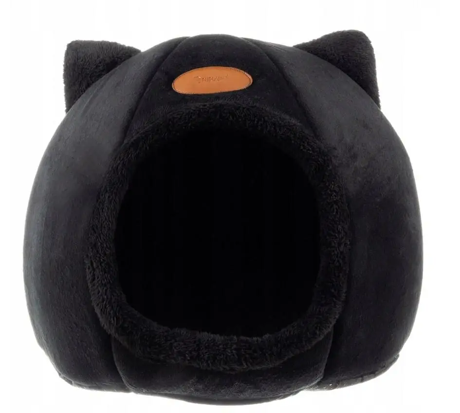 Лежанка с подушкой для кошки Purlov круглый Черный (21947) Лежанка с подушкой для кошки Purlov круглый Черный (21947)