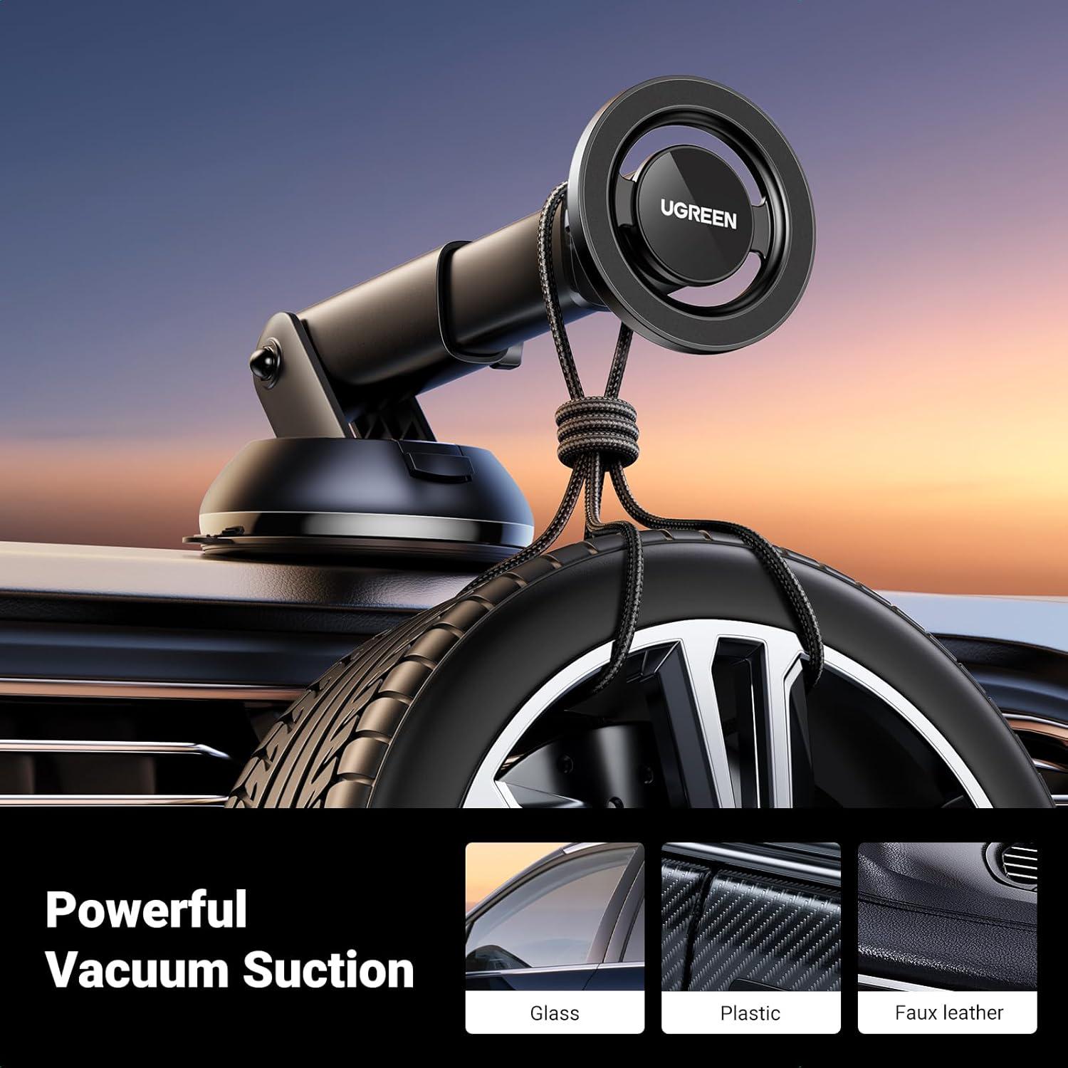 Крепление для телефона магнитное UGREEN Magsafe 3in1 Black (55341) - фото 6