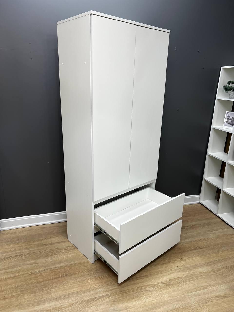 Шафа Кватро 2+2 з висувним вішаком 800х1990х470 мм Білий - фото 2 Шафа Кватро 2+2 з висувним вішаком 800х1990х470 мм Білий - фото 2