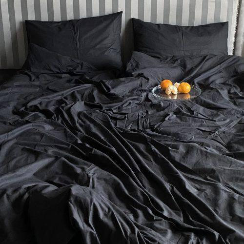 Комплект постільної білизни євро Tota 200х220 смl Black (13927905) - фото 3 Комплект постільної білизни євро Tota 200х220 смl Black (13927905) - фото 3