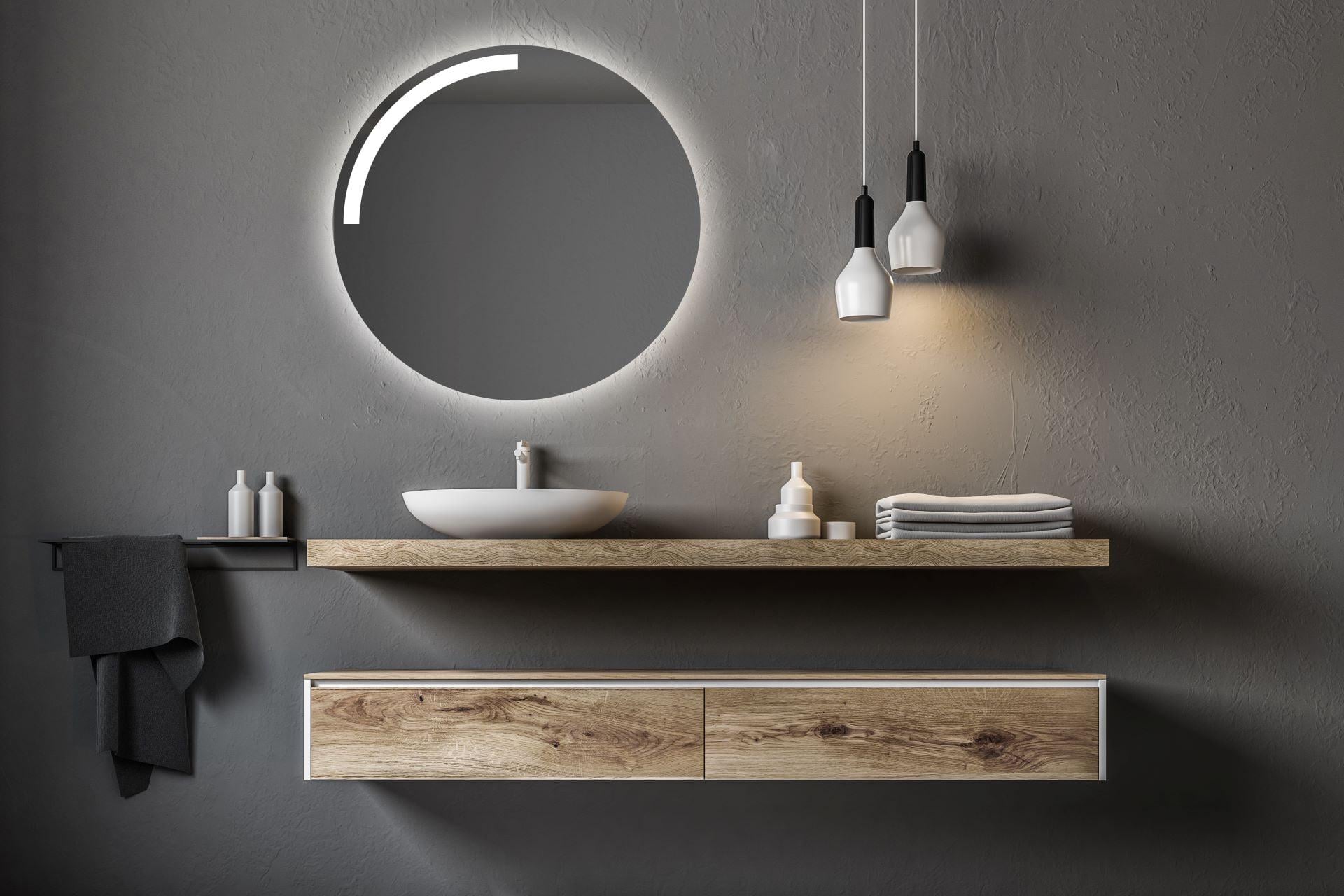 Зеркало Dim Dzerkal VEMO с LED-подсветкой 100х100 см (12964)