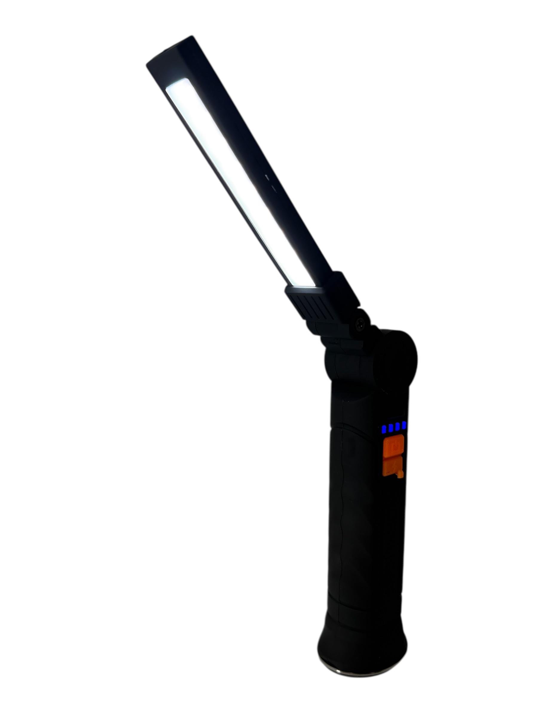 Фонарь аккумуляторный COB LED USB с магнитом и крючком (31766627)