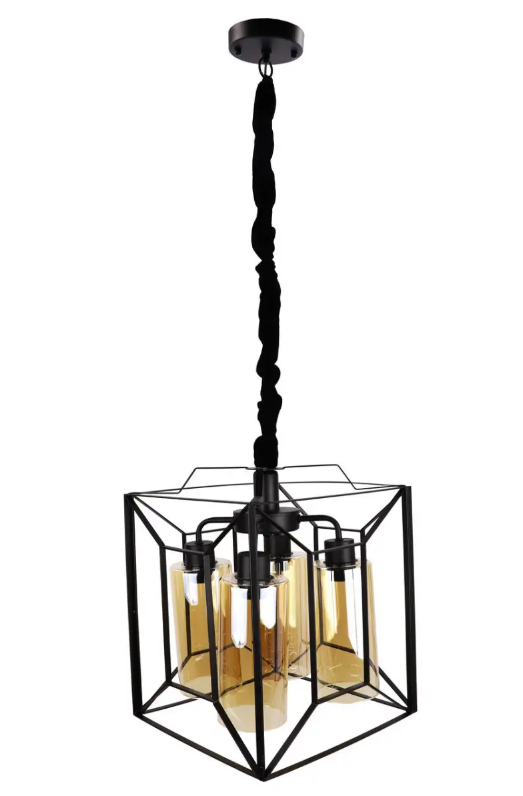 Люстра потолочная подвесная в стиле LOFT 11895/4 Черный (NA005082)