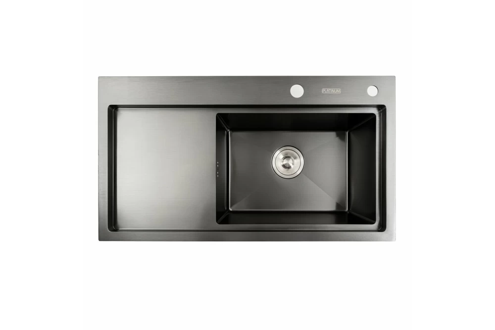 Мойка для кухни Platinum Handmade PVD R 78x43 см Черный (374826) Мойка для кухни Platinum Handmade PVD R 78x43 см Черный (374826)