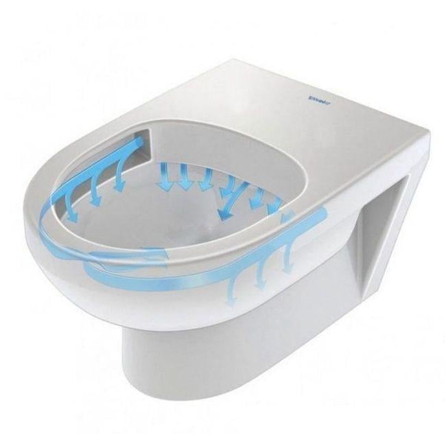 Унітаз підвісний DURAVIT D-Code Rimless з кришкою 565x400х450 мм Білий (45700900A1) - фото 2