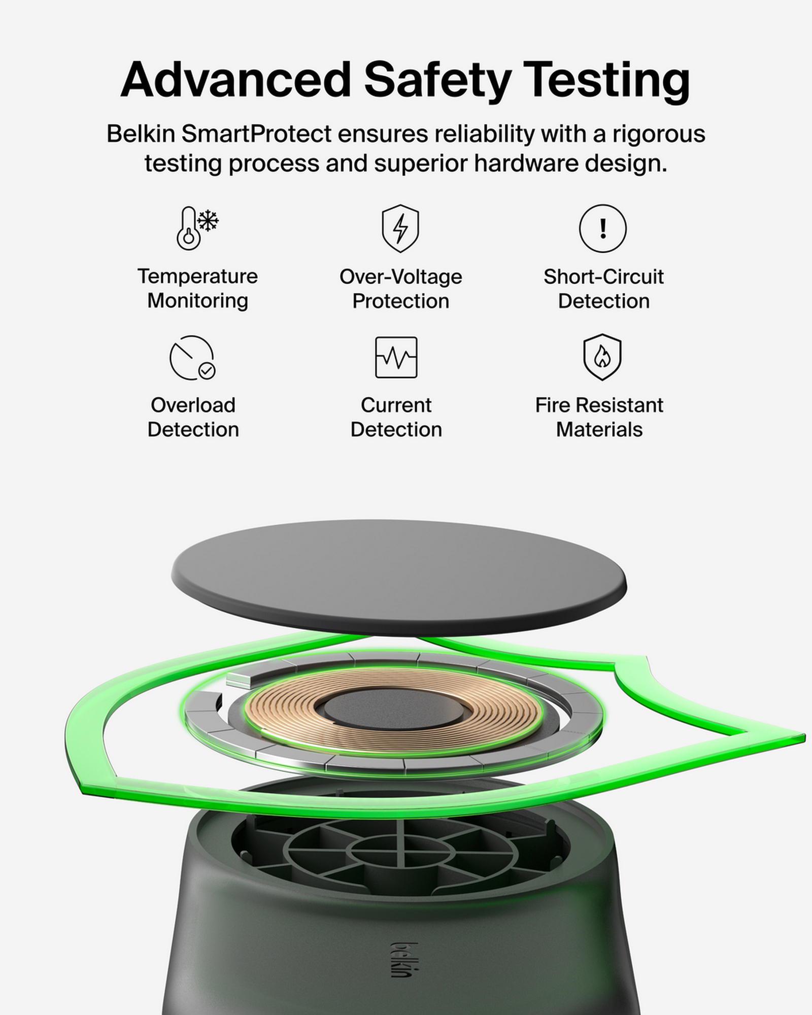 Зарядний пристрій бездротовий Belkin UltraCharge 2в1 Foldable Magnetic Charging 25 Вт Білий (WIZ039KQ 30492702) - фото 8 Зарядний пристрій бездротовий Belkin UltraCharge 2в1 Foldable Magnetic Charging 25 Вт Білий (WIZ039KQ 30492702) - фото 8