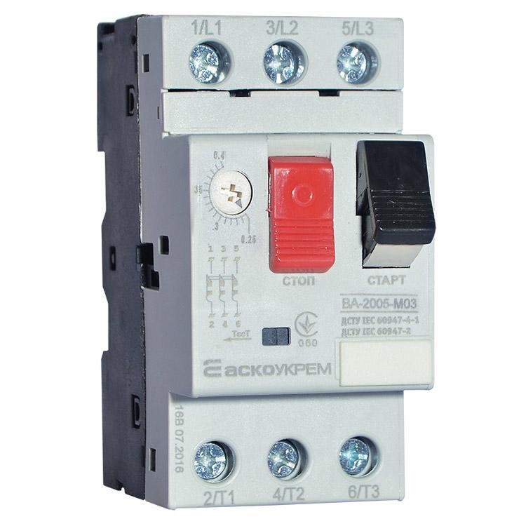 Автомат захисту двигуна АСКО-УКРЕМ ВА-2005 М03 0,25-0,40A (2348872103)
