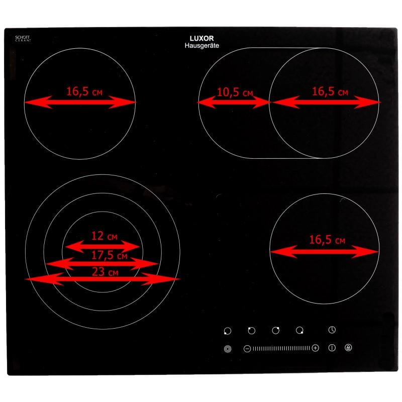 Варочная поверхность электрическая Luxor RH 677 BSA BK Черный - фото 2
