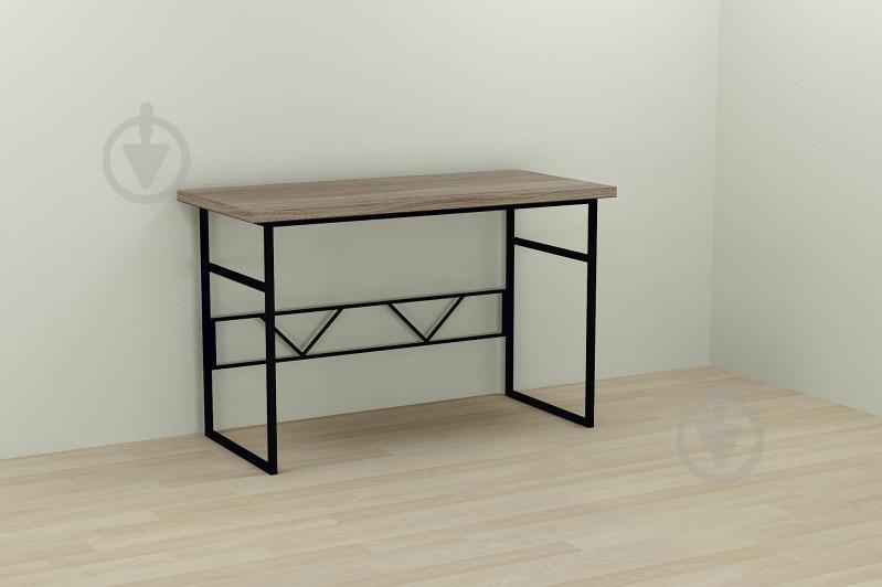 Компьютерный стол Ferrum-decor Раян 76x100x60 черный ДСП Дуб Сонома Трюфель 32мм Компьютерный стол Ferrum-decor Раян 76x100x60 черный ДСП Дуб Сонома Трюфель 32мм