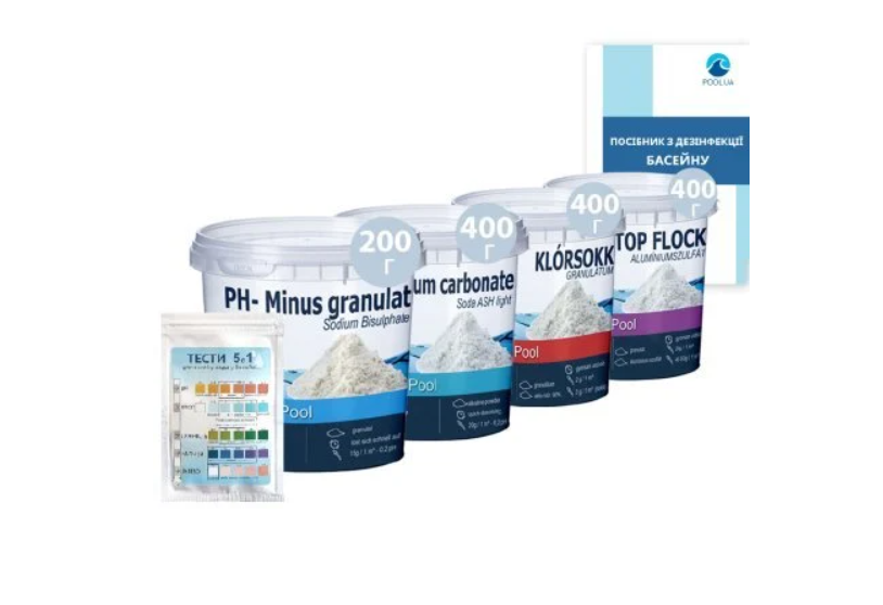 Набор комплексный для корректировки баланса воды InPool Аква Аптечка 5-13 м3 (132-9-80511) Набор комплексный для корректировки баланса воды InPool Аква Аптечка 5-13 м3 (132-9-80511)