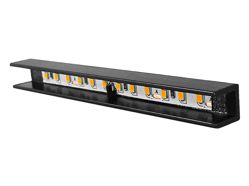 Светильник мебельный LEDUA Мелашка П подобный 120 мм 1.44W 12V Зеленый свет/Черный корпус (7491)