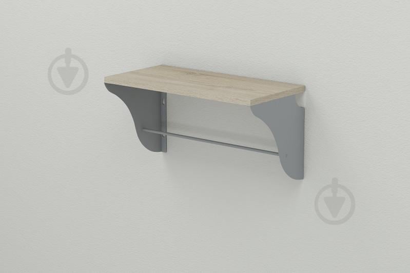 Полка настенная Ferrum-decor Комфи 260x500x240 металл Серый ДСП Сонома 16 мм (KOM0018)