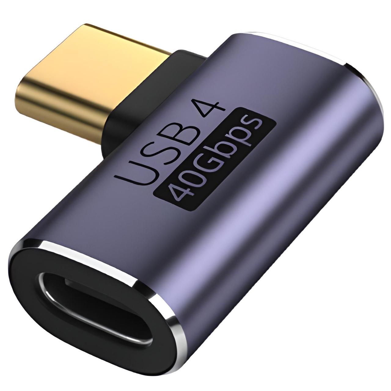 Адаптер Type-C Male на Type-C Female угловой Addap UC2C-01 для синхронизации и зарядки 40 Gbps 100 Вт USB 4,0 - фото 1 Адаптер Type-C Male на Type-C Female угловой Addap UC2C-01 для синхронизации и зарядки 40 Gbps 100 Вт USB 4,0 - фото 1
