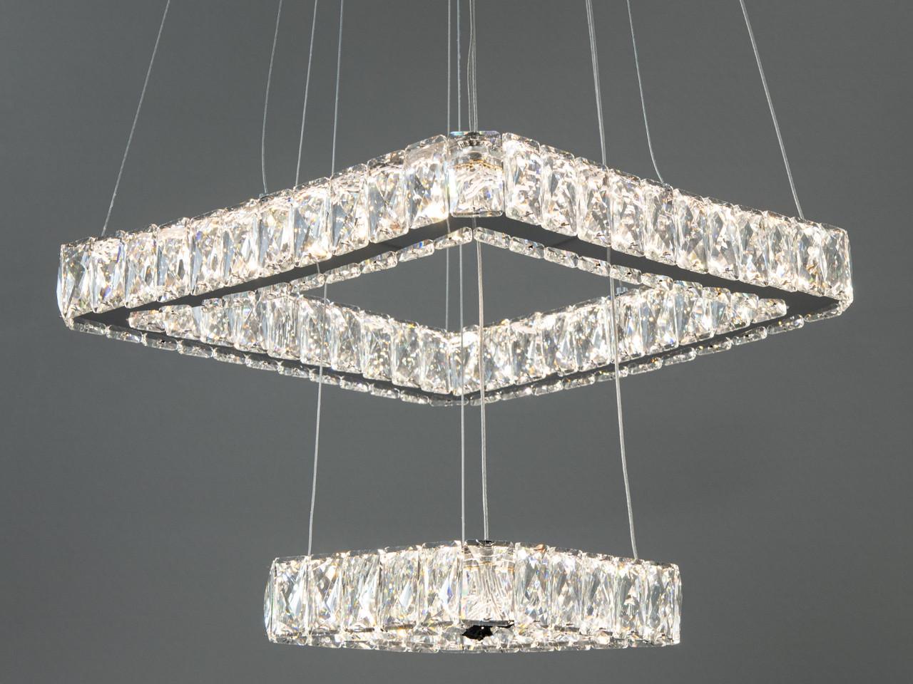 Люстра-подвес хрустальная LED 7223-2A/400+210HR (2437600176)