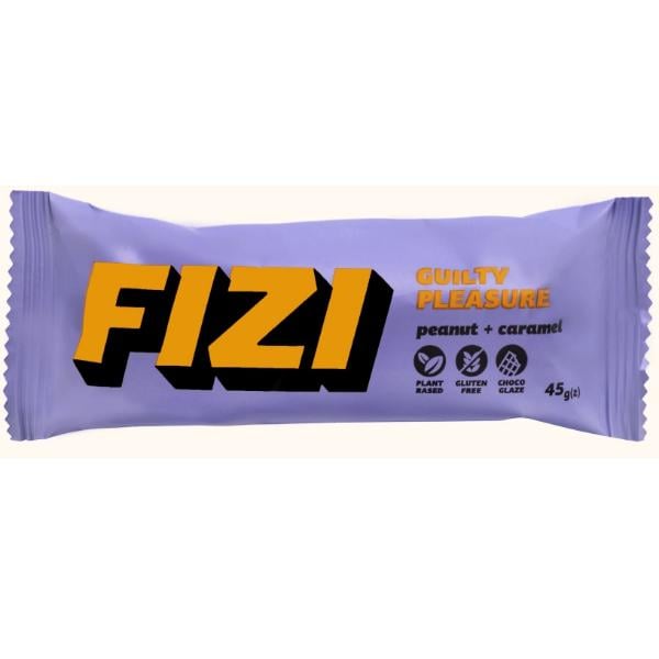 Спортивний батончик вуглеводний Fizi Guilty Pleasure Bar Peanut Caramel 45 г (000020890)