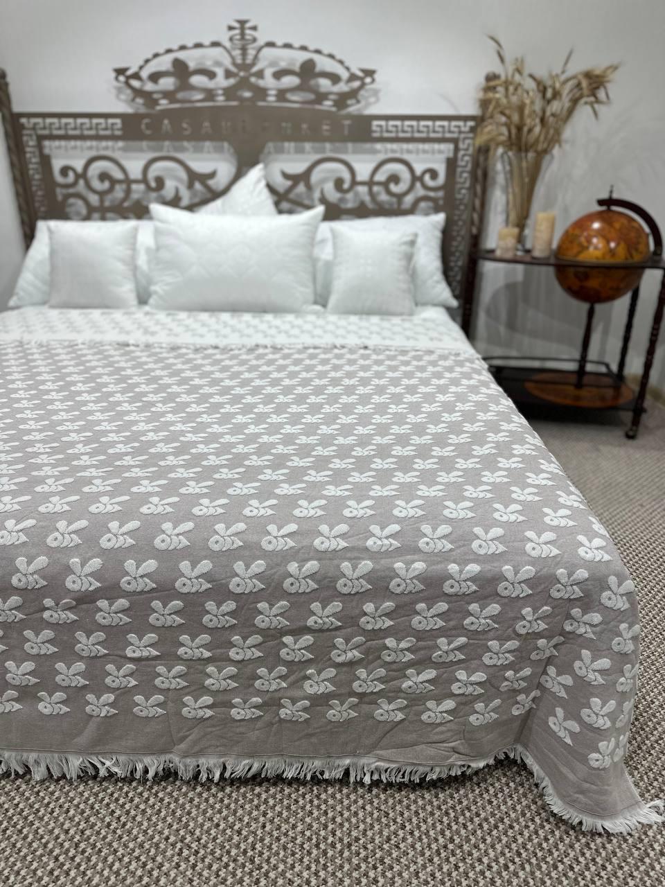 Простирадло махрове Koloco 200x230 см Бежевий - фото 2