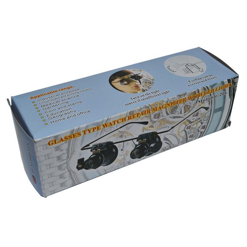 Окуляри бінокулярні Magnifier з Led-підсвіткою 20Х Чорний - фото 6 Окуляри бінокулярні Magnifier з Led-підсвіткою 20Х Чорний - фото 6