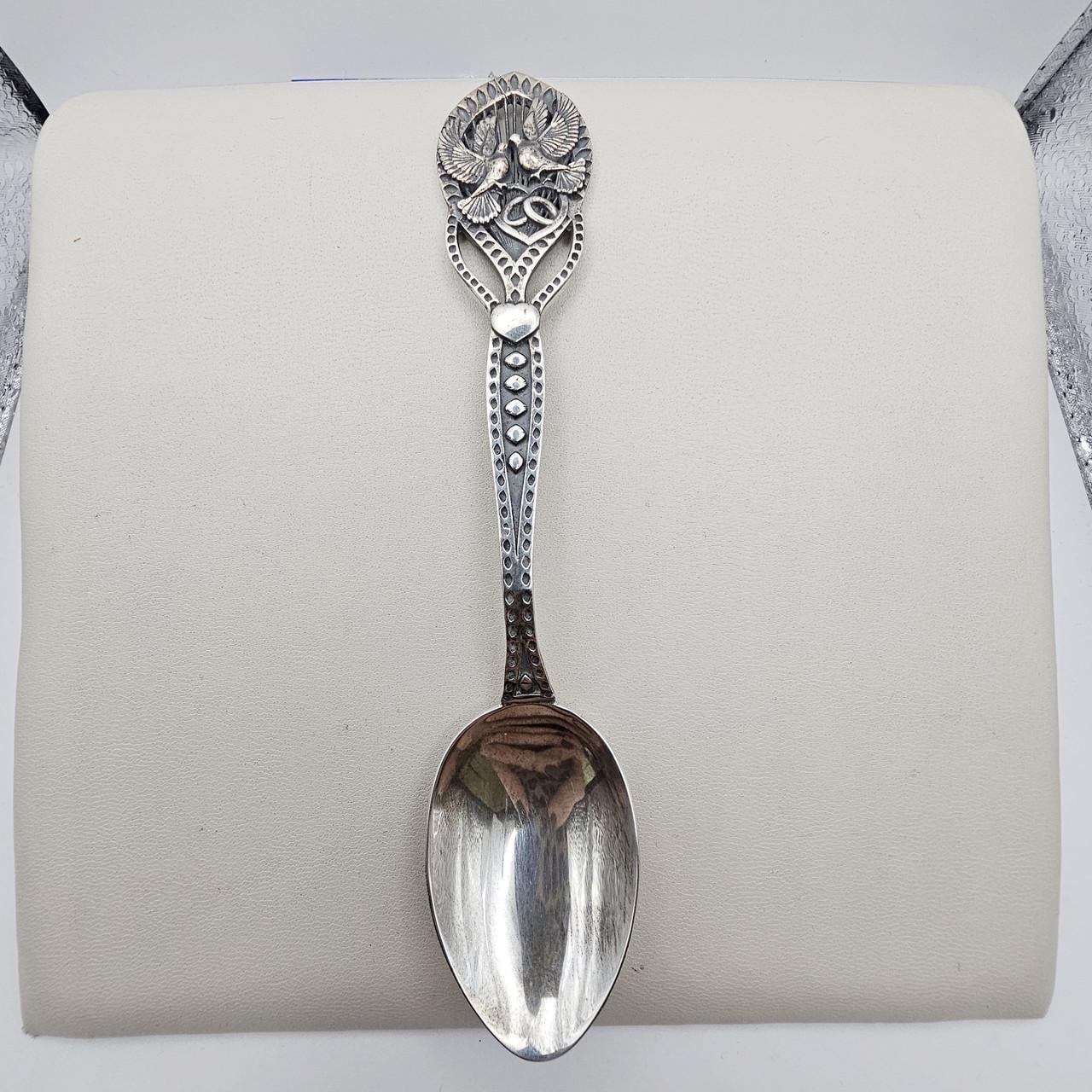 Ложка серебряная Голуби 26,38 г (3106657605)