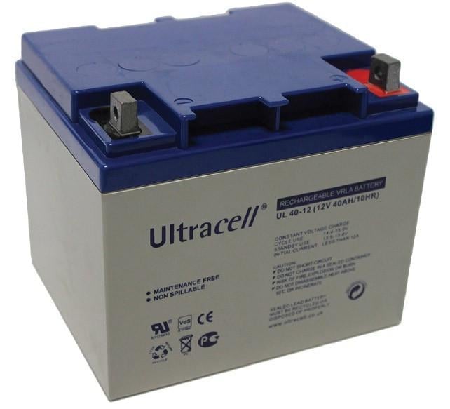 Батарея акумуляторна Ultracell UL40-12 AGM 12 V 40 Ah 197x165x170 Q1/118 White (28424) Батарея акумуляторна Ultracell UL40-12 AGM 12 V 40 Ah 197x165x170 Q1/118 White (28424)