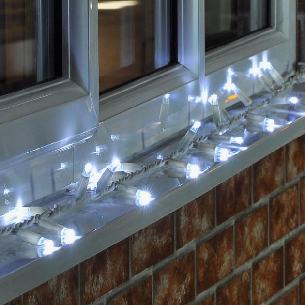 Гирлянда-шнурок уличная GooD 200LED на белом кабеле 20 м Белый (000045941)