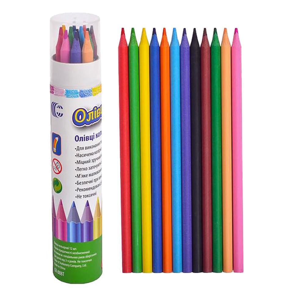 Олівець CR-888T еластичний у тубусі "С" 12 кольорів (RLT26388)