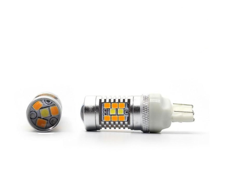 Лампы светодиодные Carlamp W21/5W 4G-Series Желтый/Белый (4G21/7443 W-Y)