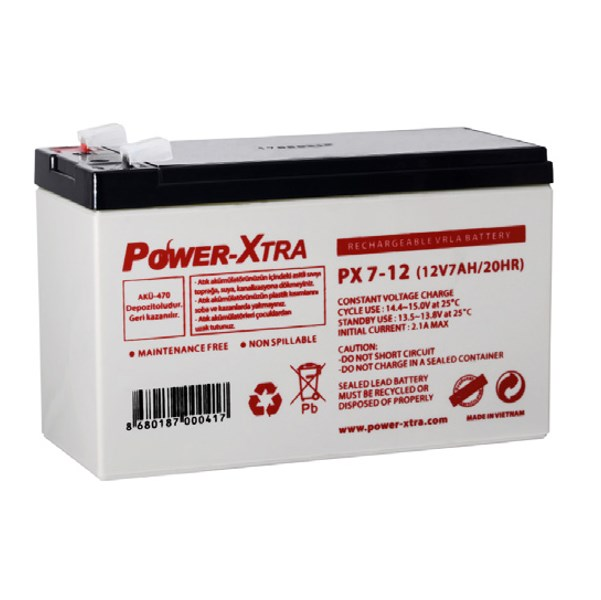 Акумулятор Power-Xtra AGM PX7-12 12V 7Ah 151х65х94 мм (YUT_V2154)