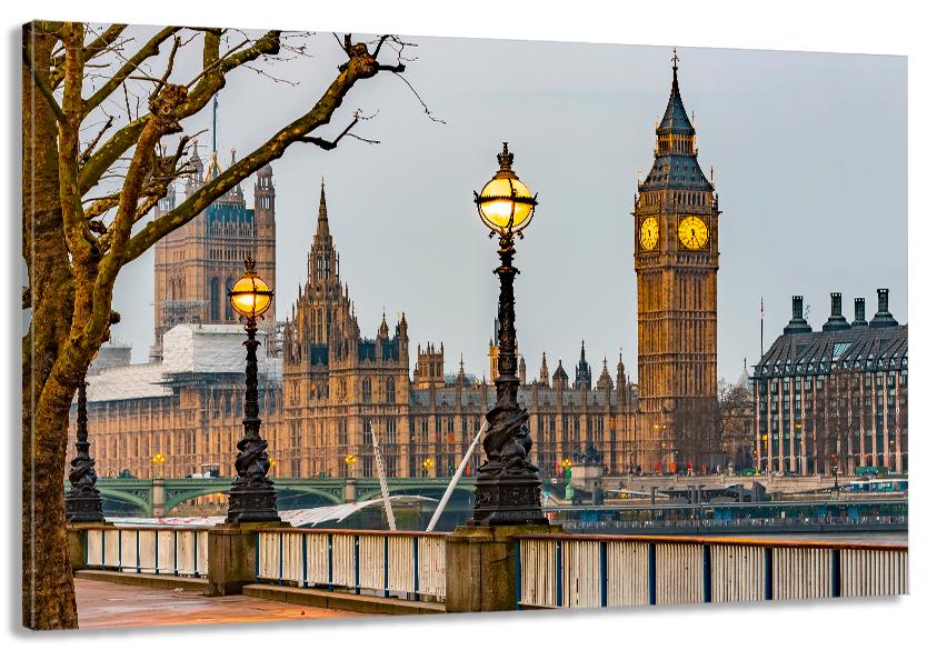 Картина на холсте в гостиную/спальню Лондон 80х120 см (MLP_221)