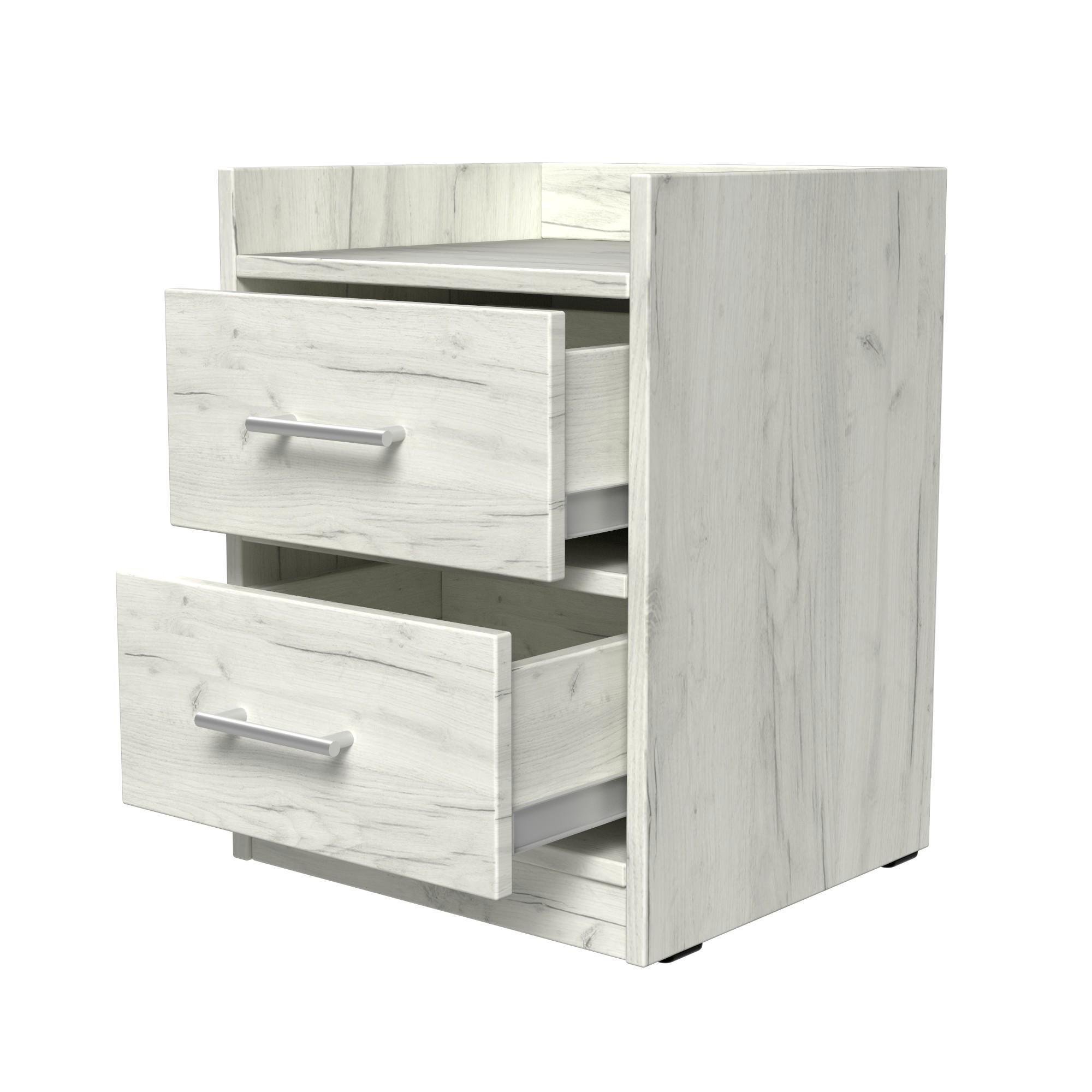 Тумба прикроватная ТП6 SENAM 500х380х350 мм ДСП Дуб Крафт Белый - фото 4