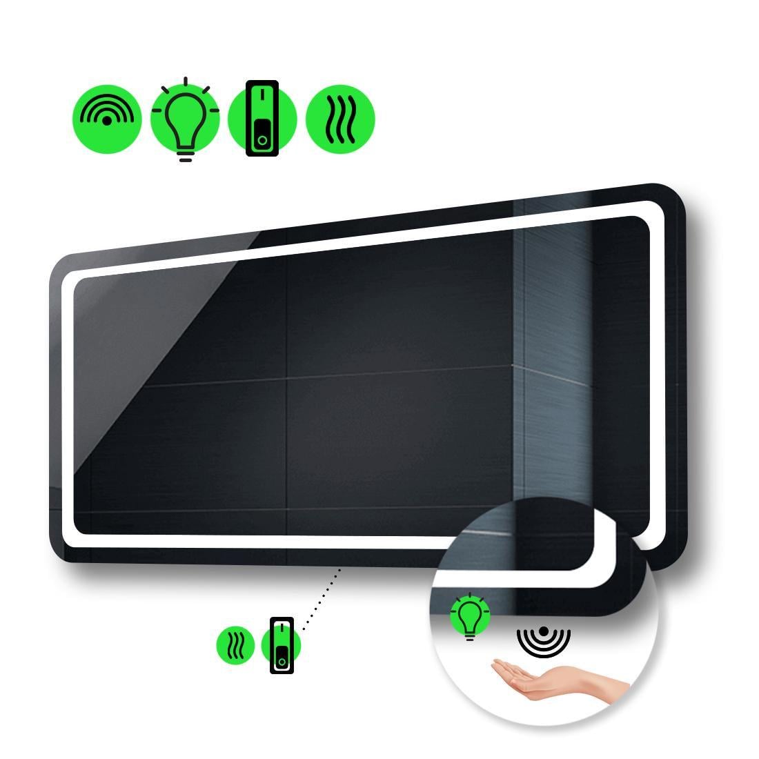 Зеркало Anvi LED с ИК выключателем/подогревом с механическим управлением 90x60 см (13498345) Зеркало Anvi LED с ИК выключателем/подогревом с механическим управлением 90x60 см (13498345)