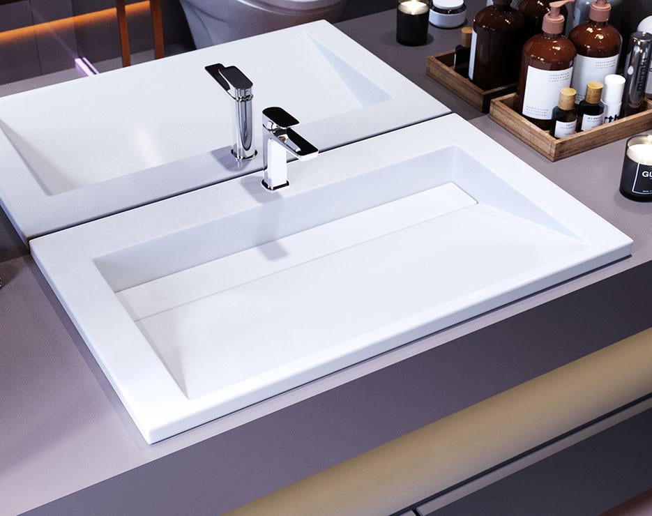 Умивальник накладний Status Boho Low 80 White (701) - фото 11