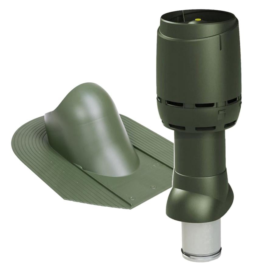 Выход вентиляционный Vilpe FLOW для битумной черепицы утепленный Ø 125 мм 500 мм 6020 Зеленый (30078971) - фото 1 Выход вентиляционный Vilpe FLOW для битумной черепицы утепленный Ø 125 мм 500 мм 6020 Зеленый (30078971) - фото 1