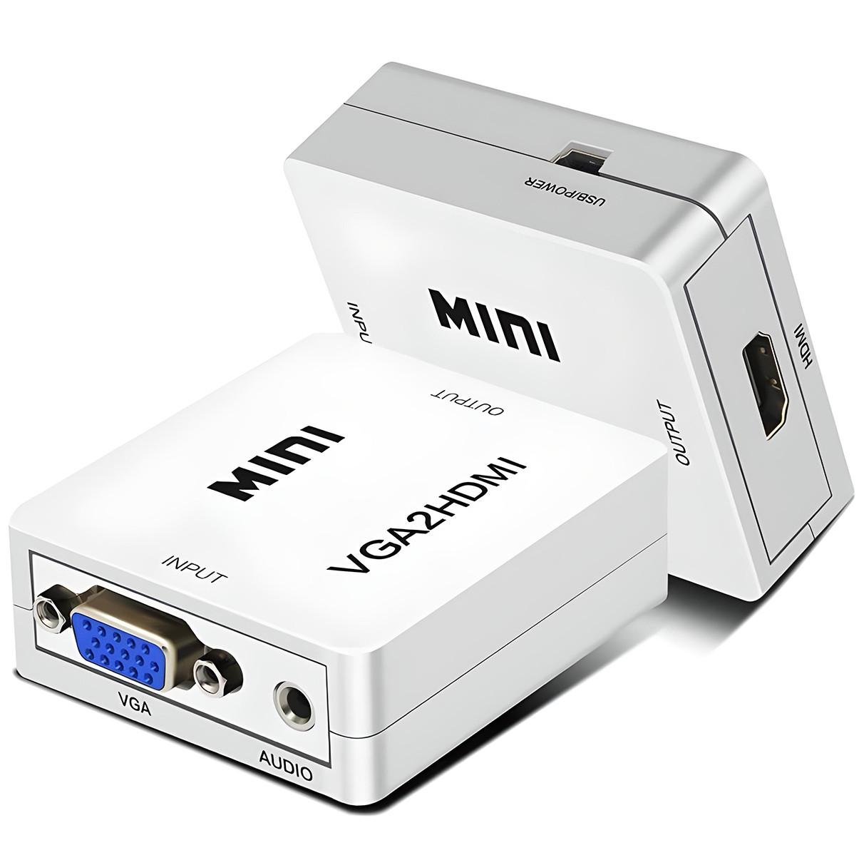 Конвертер видеосигнала с VGA на HDMI порт Addap VGA2HDMI-01 мультимедийный Full HD 1080P - фото 2 Конвертер видеосигнала с VGA на HDMI порт Addap VGA2HDMI-01 мультимедийный Full HD 1080P - фото 2