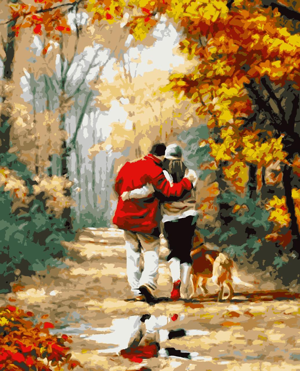 Картина по номерам Artissimo Осенняя прогулка PN0728 40х50 см