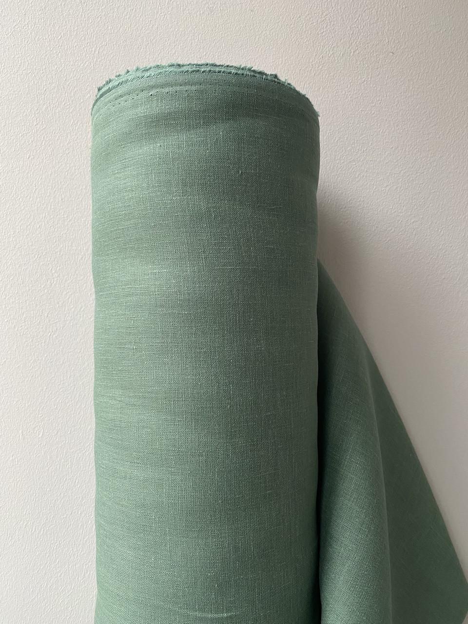 Ткань LINEN PLUS 100% лен 150 см 176 Зеленый - фото 8 Ткань LINEN PLUS 100% лен 150 см 176 Зеленый - фото 8